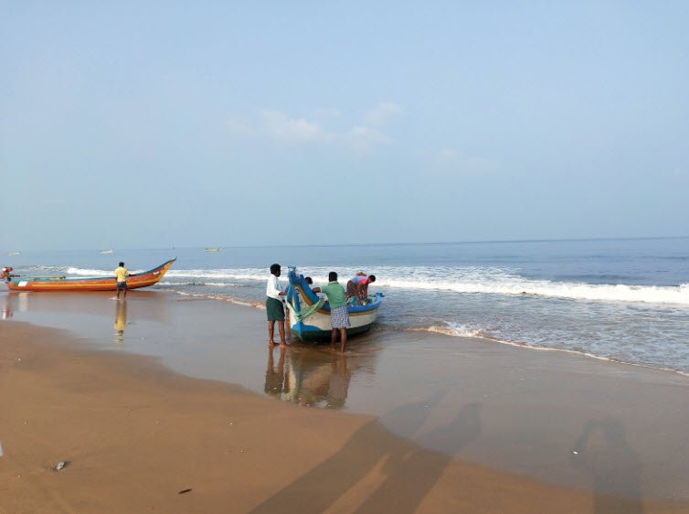 Pattapupalem Beach, Vagarru at Tupilipalem, Andhra Pradesh, India